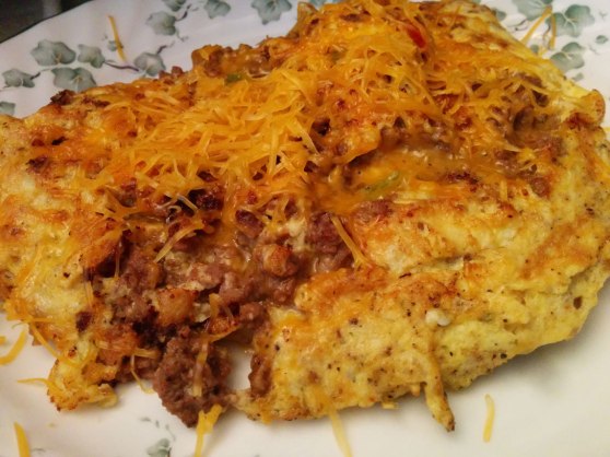 Tex-Mex Omelette on a plate.